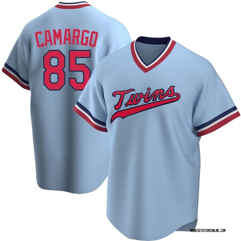 Jair Camargo Men's Minnesota Twins Road Cooperstown Collection Jersey - Light Blue Replica