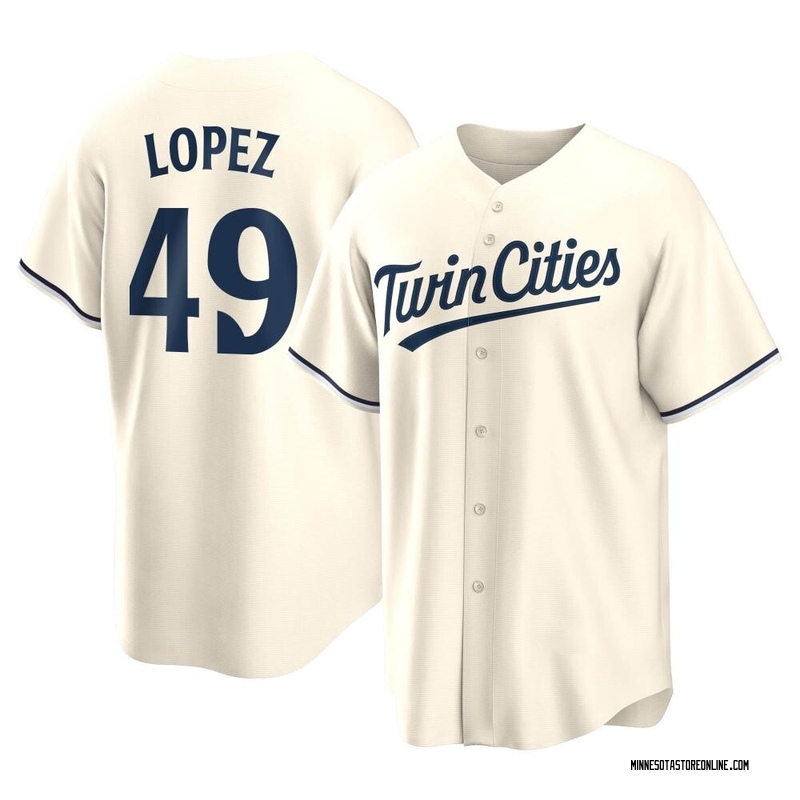 Pablo Lopez Men's Minnesota Twins Alternate Jersey - Cream Replica